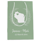 Wisconsin-Karte personalisieren Gastgeschenke Hoch Mittlere Geschenktüte (Vorderseite)