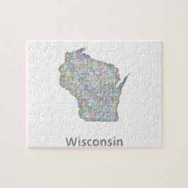 Wisconsin-Karte Puzzle