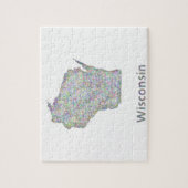 Wisconsin-Karte Puzzle (Vertikal)