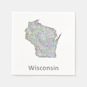 Wisconsin-Karte Serviette