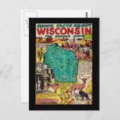 Wisconsin Karte und Fakten (Vorne/Hinten)