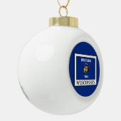 Wisconsin Keramik Kugel-Ornament (Links)