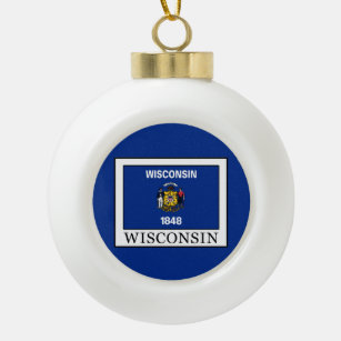 Wisconsin Keramik Kugel-Ornament