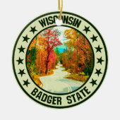 Wisconsin Keramik Ornament (Vorne)