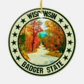 Wisconsin Keramik Ornament (Hinten)