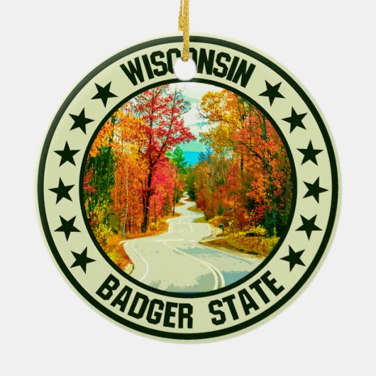 Wisconsin Keramik Ornament (Hinten)