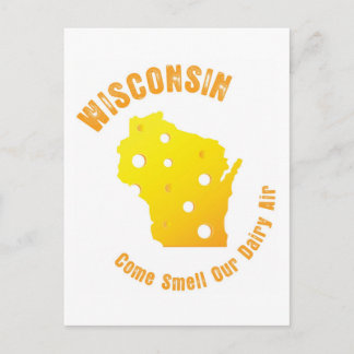 Wisconsin kommt riechen unsere Milchluft Postkarte