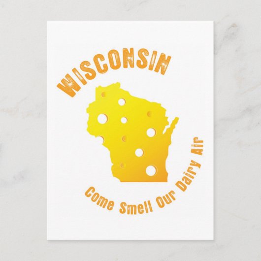 Wisconsin kommt riechen unsere Milchluft Postkarte (Vorderseite)