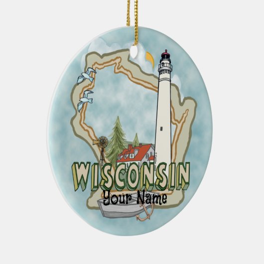Wisconsin Lighthouse Ornament (Rechts)
