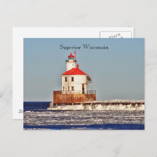 Wisconsin Lighthouse Postcard Postkarte (Vorne/Hinten)