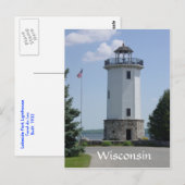 Wisconsin Lighthouse Postkarte (Vorne/Hinten)