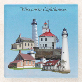 Wisconsin Lighthouses Glas Untersetzer