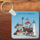 Wisconsin Lighthouses Metallschlüsselkette Schlüsselanhänger (Vorderseite)