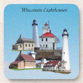 Wisconsin Lighthouses Untersetzer (Vorderseite)