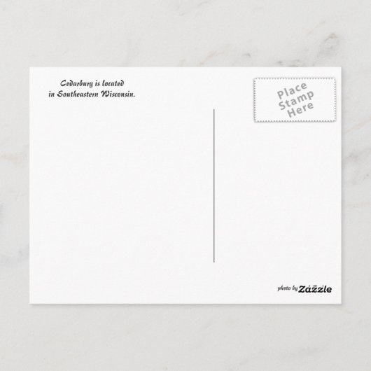 Wisconsin-Lilien Postkarte (Rückseite)