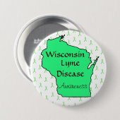 Wisconsin Lyme Disease Awareness Button (Vorne & Hinten)