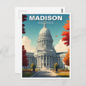 Wisconsin Madison Staat Hauptstadt Postkarte (Vorne/Hinten)