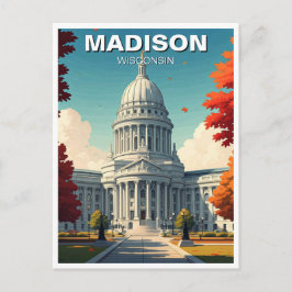 Wisconsin Madison Staat Hauptstadt Postkarte
