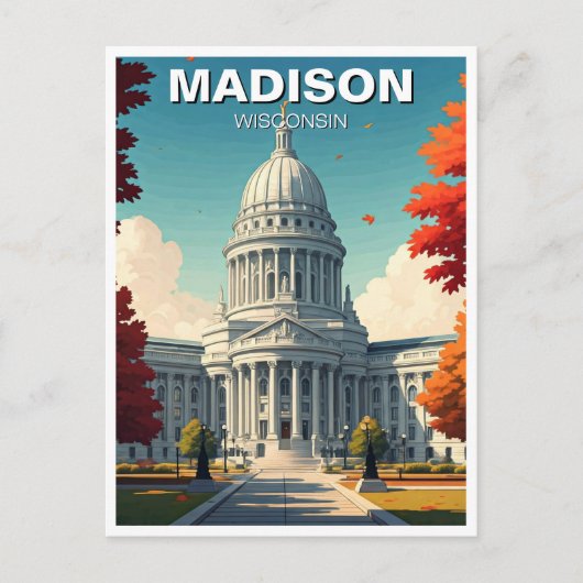 Wisconsin Madison Staat Hauptstadt Postkarte (Vorderseite)