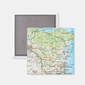 Wisconsin Magnet (Vorderseite/Rückseite)