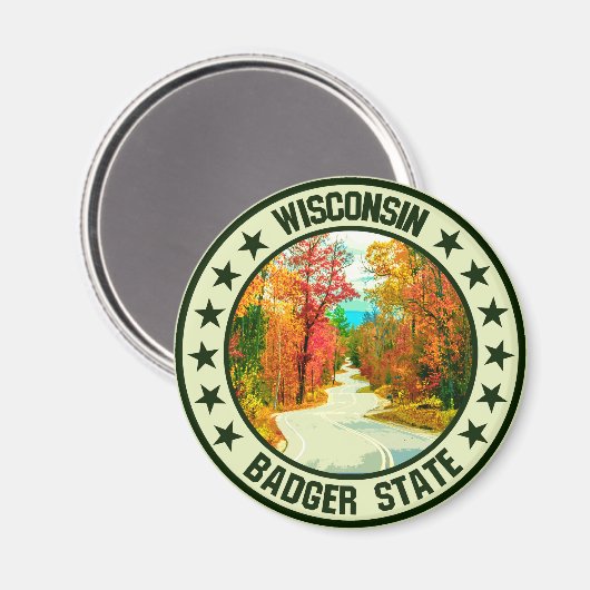 Wisconsin Magnet (Vorderseite/Rückseite)
