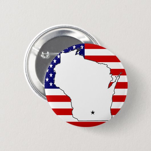 WISCONSIN MAP BUTTON (Vorne & Hinten)