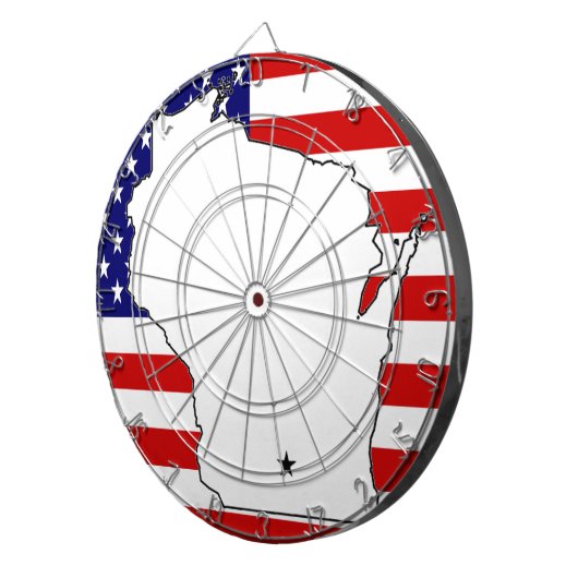 WISCONSIN MAP DARTSCHEIBE (Vorderseite rechts)