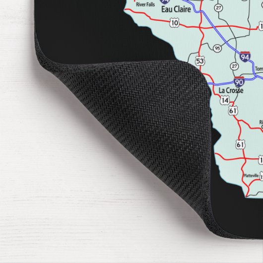 Wisconsin Map Mousepad (Ecke)