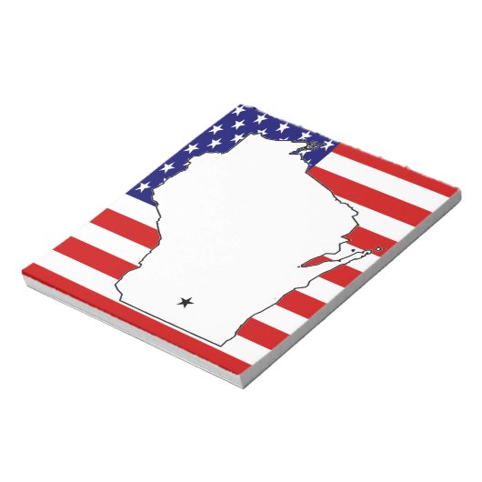 WISCONSIN MAP NOTIZBLOCK (Rotiert)