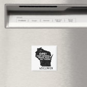 Wisconsin Map Ope Sneak Past Ya There Quote Staat Magnet (In Situ (Geschirrspüler))