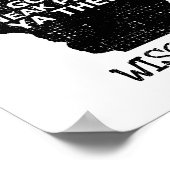 Wisconsin Map Ope Sneak Past Ya There Slang Sprich Poster (Ecke)