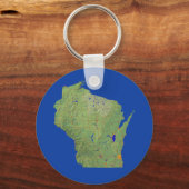 Wisconsin Map Schlüsselanhänger (Vorderseite)