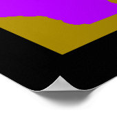 Wisconsin Map-Silhouette Poster (Ecke)