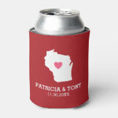 Wisconsin Map Zuhause Staat Liebe mit optionalem H Dosenkühler (Kanne Vorderseite)