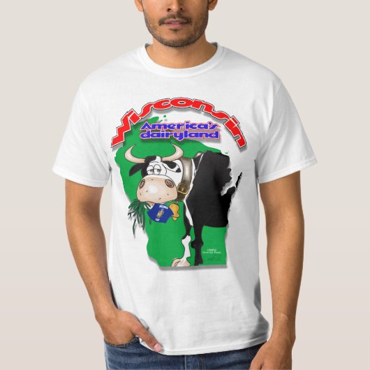 Wisconsin mapcow T-Shirt (Vorderseite)