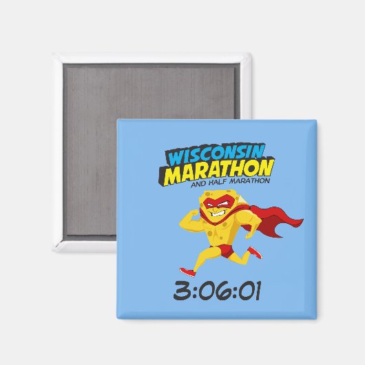 Wisconsin Marathon Post-Marathon Magnet (Vorderseite/Rückseite)