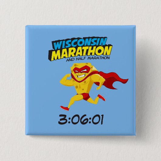 Wisconsin-Marathon Posten-Marathon Button (Vorderseite)