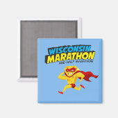 Wisconsin Marathon Race Day Magnet (Vorderseite/Rückseite)