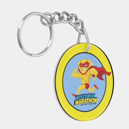Wisconsin Marathon Race Day Schlüsselanhänger (Vorderseite links)