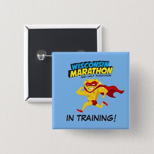 Wisconsin-Marathon-Training Button (Vorne & Hinten)