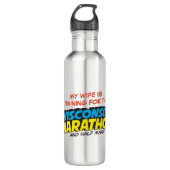Wisconsin-Marathon-Training Edelstahlflasche (Vorderseite)