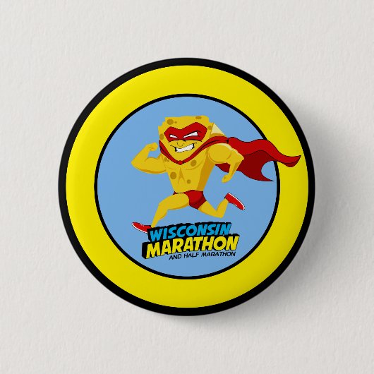 Wisconsin-Marathonlauf-Tag Button (Vorderseite)