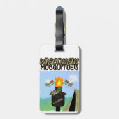 Wisconsin Moskitos Cartoon - Camping von Tiki Gepäckanhänger (Rückseite vertikal)