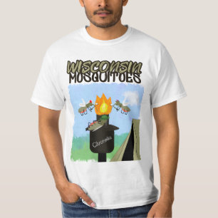 Wisconsin Moskitos Cartoon - Camping von Tiki T-Shirt