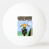 Wisconsin Moskitos Cartoon - Camping von Tiki Tischtennisball (Rückseite)