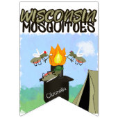 Wisconsin Moskitos Cartoon - Camping von Tiki Wimpelkette (Dritte Fahne)
