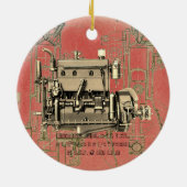 Wisconsin Motor Milwaukee Wisconsin Gas Motor B-3 Keramik Ornament (Hinten)