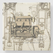 Wisconsin Motor Milwaukee Wisconsin Gas Motor B-3 Steinuntersetzer (Vorderseite)