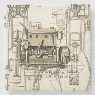 Wisconsin Motor Milwaukee Wisconsin Gas Motor B-3 Steinuntersetzer