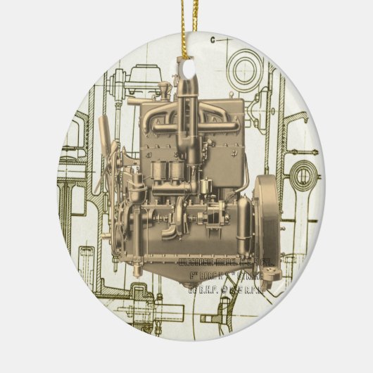 Wisconsin Motor Milwaukee Wisconsin Gas Motor K5 Keramikornament (Links)